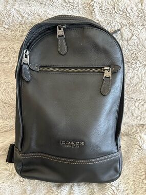 Coach Black Leather Men's Slingback Backpack